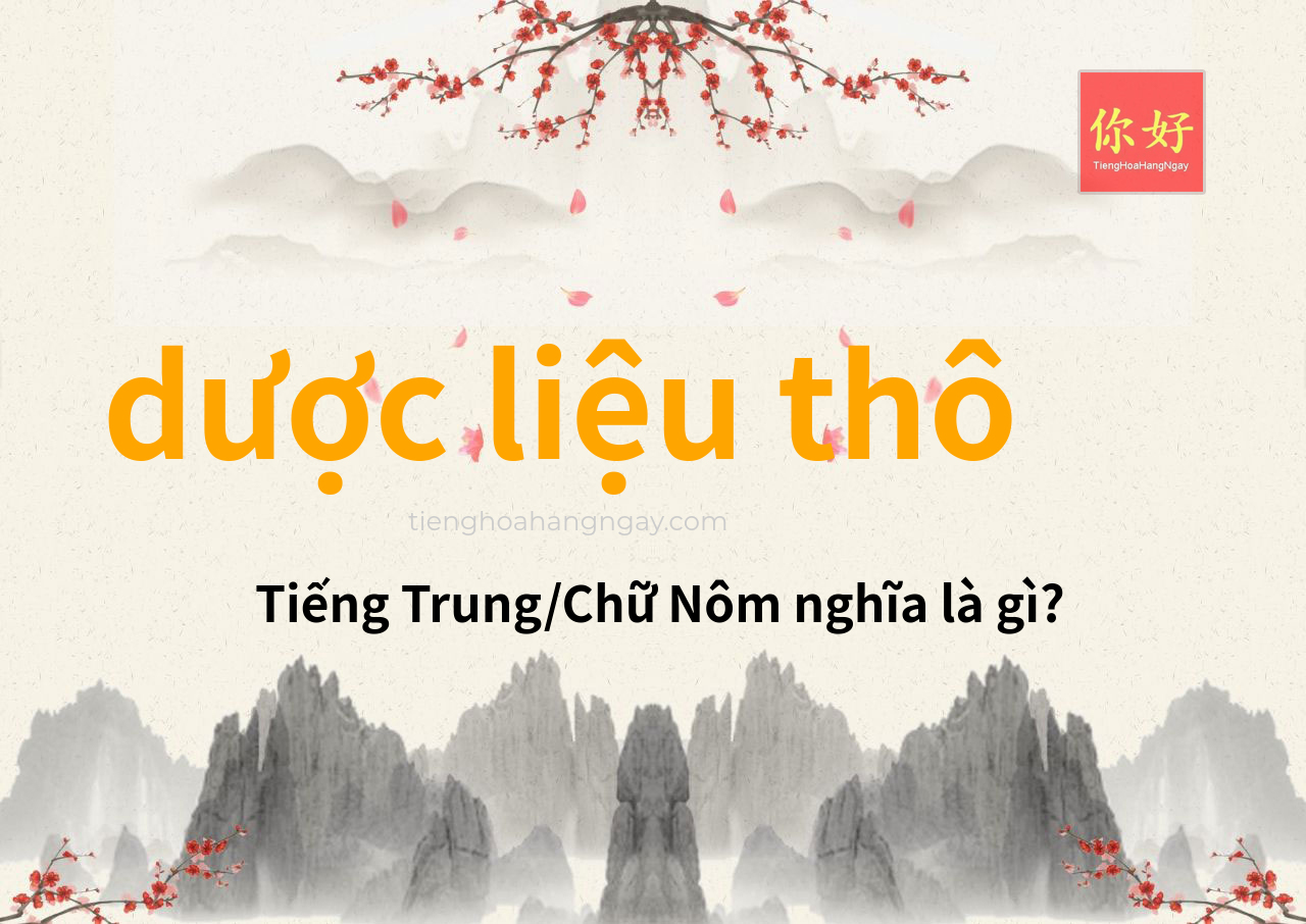 dược liệu thô tiếng Trung là gì?